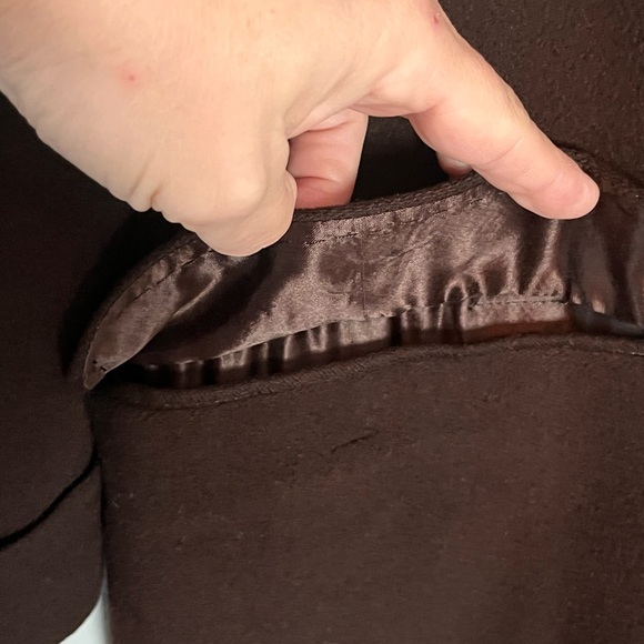 Continental Cashmere LTD NewYork Hand Tailored Duster Length Coat Med/LargeBrown - Picture 8 of 14